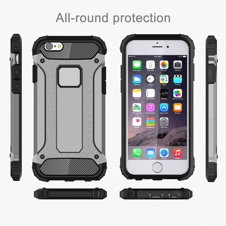 For iPhone 6 Plus & 6s Plus Tough Armor TPU + PC Combination Case(Grey)