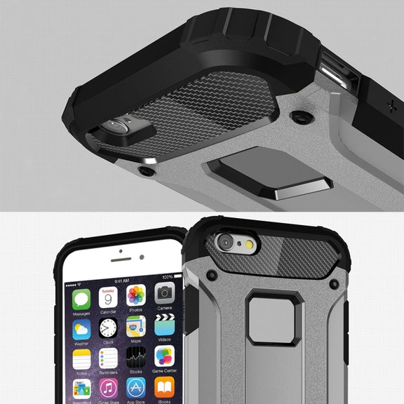 For iPhone 6 Plus & 6s Plus Tough Armor TPU + PC Combination Case(Grey)