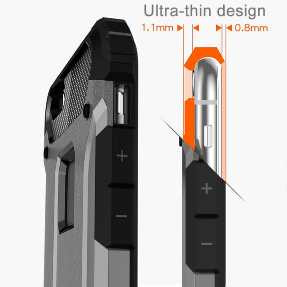 For iPhone 6 Plus & 6s Plus Tough Armor TPU + PC Combination Case(Grey)
