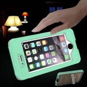 Water-resistant Dustproof Shockproof Crushproof Noctilucent Protective Case with Holder for iPhone 6 & 6S(Green)