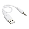 USB to 3.5mm Jack Data Sync & Charge Cable for iPod Shuffle 1st /2nd /3rd Generation, Length: 15.5cm(White) - Normal Style Cable by PMC TechLife | Online Shopping South Africa | PMC TechLife | Buy Now Pay Later Mobicred
