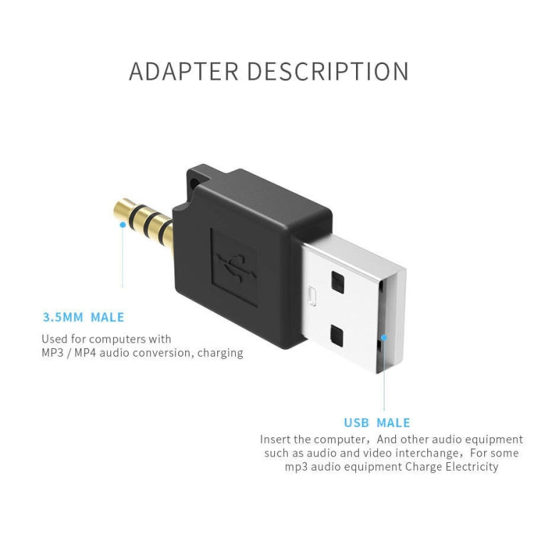 For iPod shuffle 3rd / 2nd USB Data Dock Charger Adapter, Length: 4.6cm(Magenta)