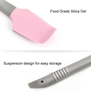 4 PCS Silicone Scraper Butter Spreader Knife Cake Smoother Cake Baking Tool(Pink)