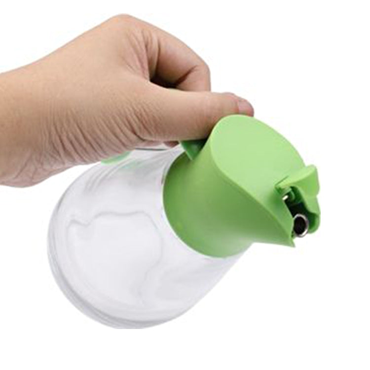 Automatic Lid Open Glass Oil Bottle(Green)