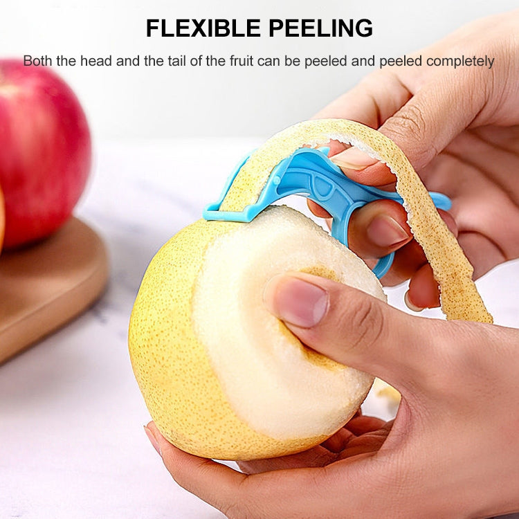 Stainless Steel Blade Plastic Handle Creative Peeler Rotating Style Fruit Knife (Random Color Delivery)