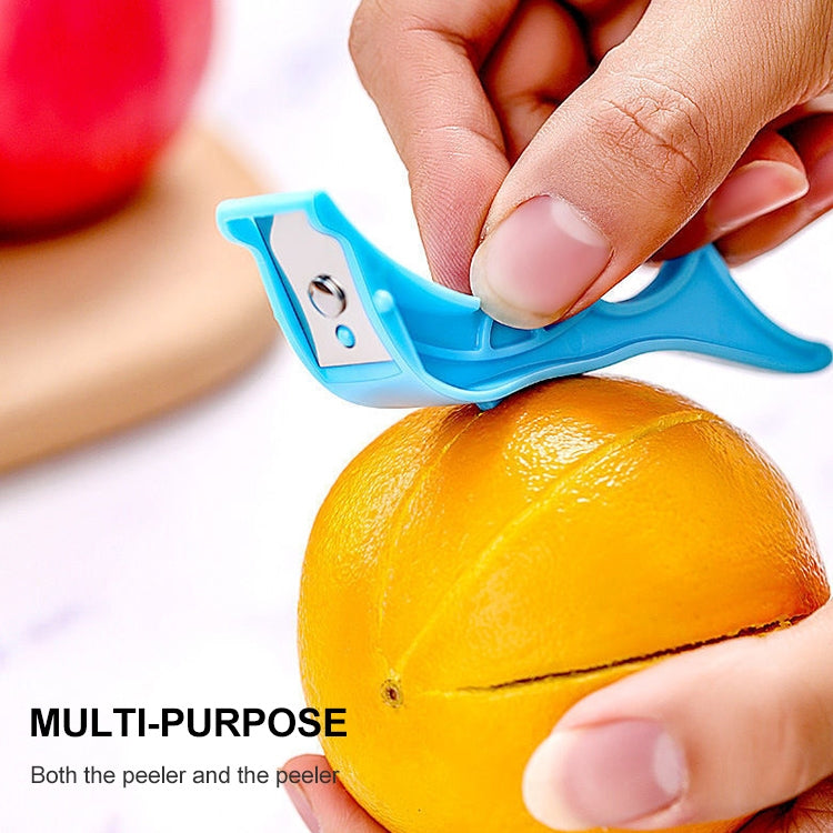 Stainless Steel Blade Plastic Handle Creative Peeler Rotating Style Fruit Knife (Random Color Delivery)