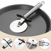 Stainless Steel Round Pizza Cutter Knife(Silver)