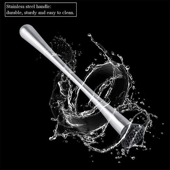 Stainless Steel Ice Pick Muddler(Silver)