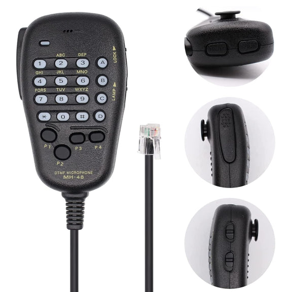 MH-48A6J DTMF Microphone for Yaesu MH-48A6J FT-7800R FT-8800 FT-8900R Radio(Black)