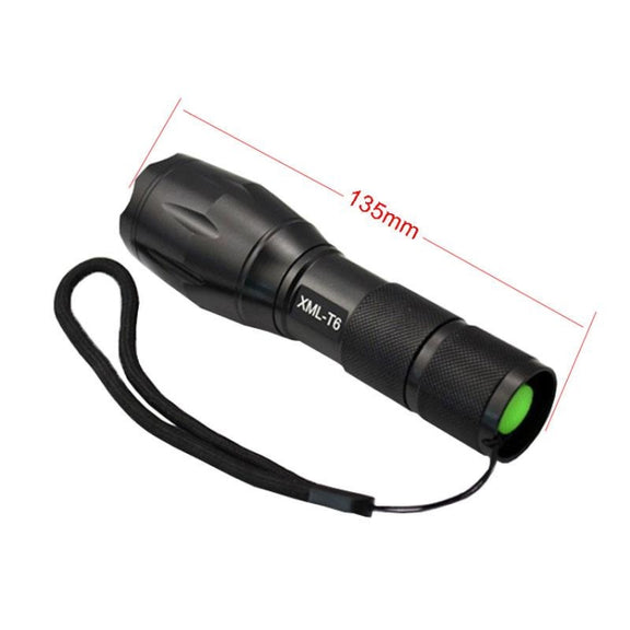LT-XD 1 x XML-T6 White Light LED Flashlight , 1800 LM 5-Modes(Black)