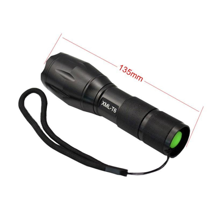 LT-XD 1 x XML-T6 White Light LED Flashlight , 1800 LM 5-Modes(Black)