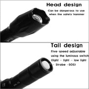 LT-XD 1 x XML-T6 White Light LED Flashlight , 1800 LM 5-Modes(Black)