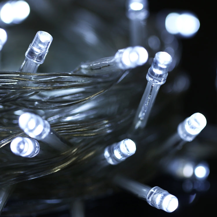 Water-resistant  String Light, Length: 10m, 100 LED Light with Controller, Flashing / Fading / Chasing Effect, AC 220V, EU Plug(White Light)