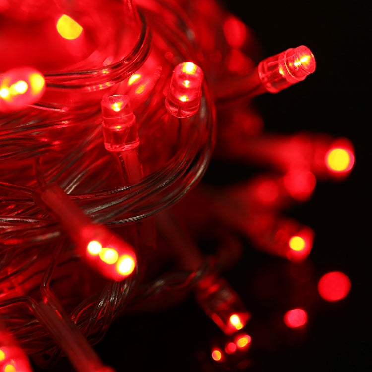 Water-resistant  String Light, Length: 10m, 100 LED Light with Controller, Flashing / Fading / Chasing Effect, AC 220V, EU Plug(Red Light)