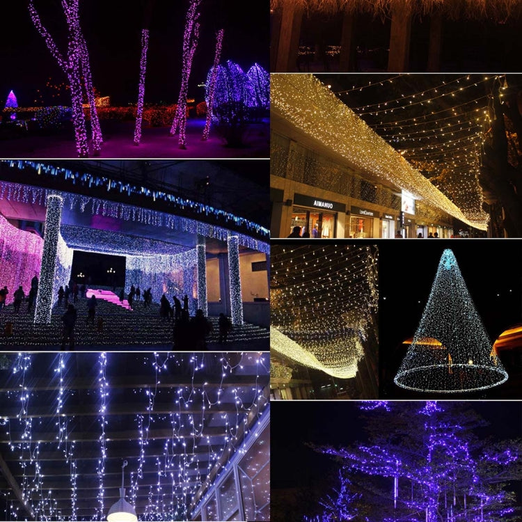Water-resistant  String Light, Length: 10m, 100 LED Light with Controller, Flashing / Fading / Chasing Effect, AC 220V, EU Plug(Orange Light)