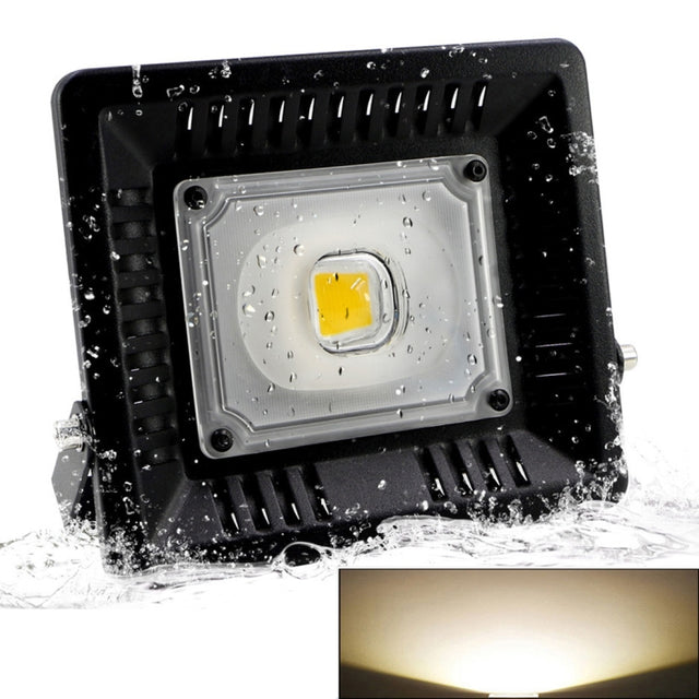 50W Water-resistant LED Floodlight Lamp, Luminous Flux: > 4000LM, PF > 0.9, RA > 80, AC 90-140V(Warm White)