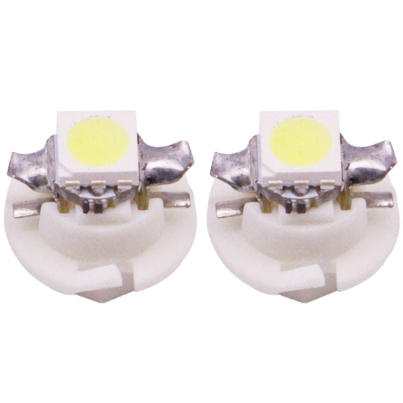 2 PCS B8.4 White Light 0.2W 12LM 1 LED SMD 5050 LED Instrument Light Bulb Dashboard Light for Vehicles, DC 12V(White)