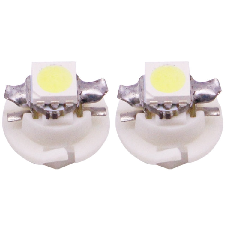 2 PCS B8.4 White Light 0.2W 12LM 1 LED SMD 5050 LED Instrument Light Bulb Dashboard Light for Vehicles, DC 12V(White)