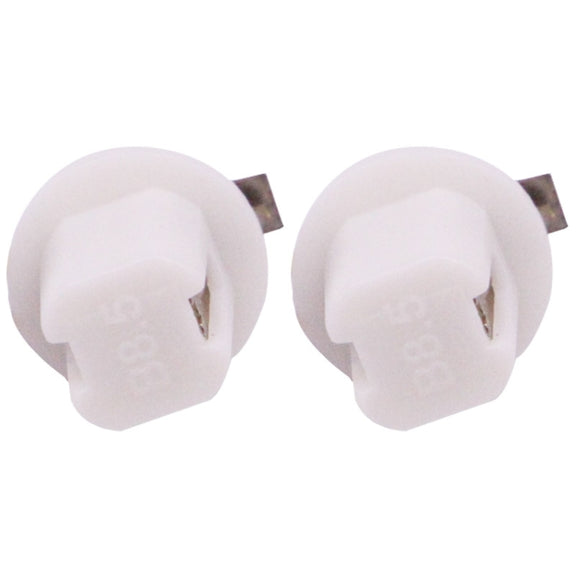 2 PCS B8.5 White Light 0.2W 12LM 1 LED SMD 5050 LED Instrument Light Bulb Dashboard Light for Vehicles, DC 12V(White)