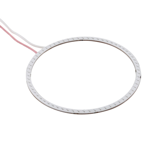90mm 5W 180LM Angel Eyes Circles Car Headlight COB LED Lights for Vehicles, DC 12-24V (Red Light)