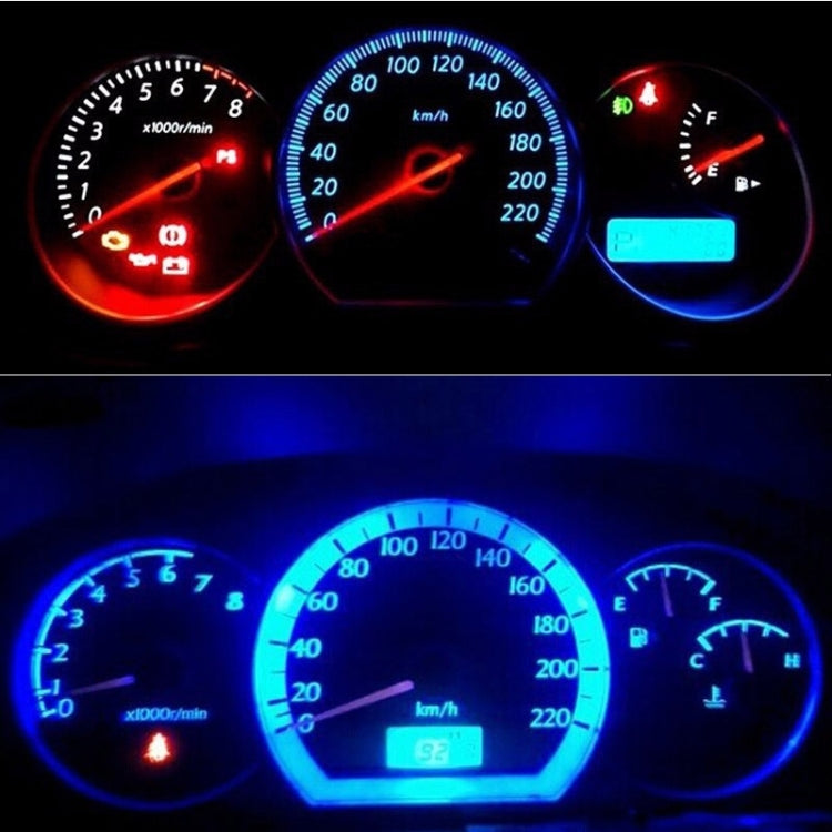5 PCS T5 0.5W 20LM Blue Light 1 LED COB LED Instrument Light Bulb Dashboard Light for Vehicles, DC 12V(Blue)