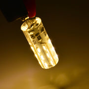 G4 2W 120LM Silicone Corn Light Bulb, 24 LED SMD 3014, Warm White Light, DC 12V