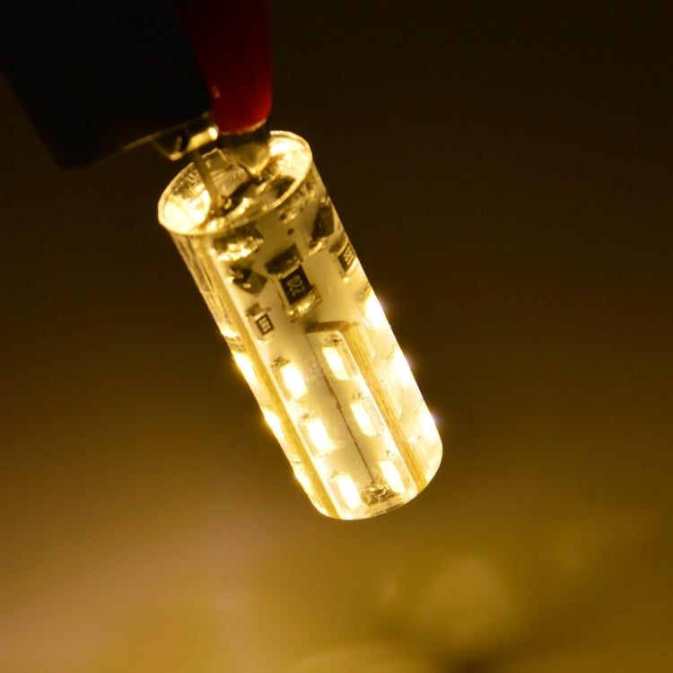 G4 2W 120LM Silicone Corn Light Bulb, 24 LED SMD 3014, Warm White Light, DC 12V