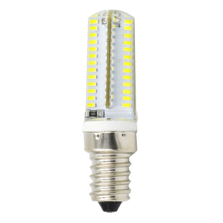 E14 5W 400LM 104 LED SMD 3014 Silicone Corn Light Bulb, AC 220V (Natural White Light)