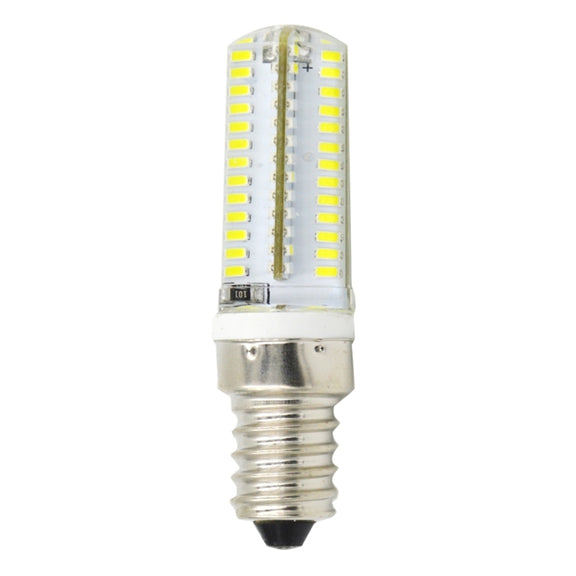 E14 5W 400LM 104 LED SMD 3014 Silicone Corn Light Bulb, AC 220V (Natural White Light)