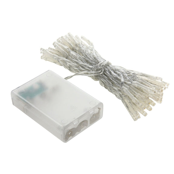 5m String Decoration Light, For Christmas Party, 50 LED, White Light, Battery Powered