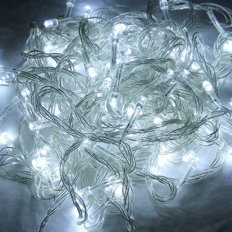 10m Water-resistant IP44 String Decoration Light , For Christmas Party, 100 LED White Light, with 8 Functions Controller, 220V, UK Plug