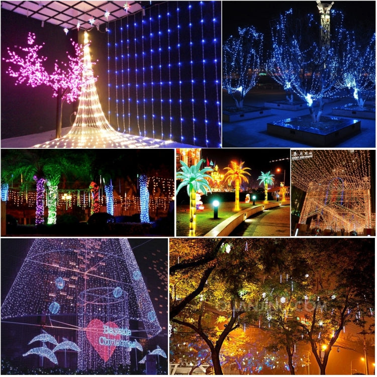 10m Water-resistant IP44 String Decoration Light , For Christmas Party, 100 LED White Light, with 8 Functions Controller, 220V, UK Plug