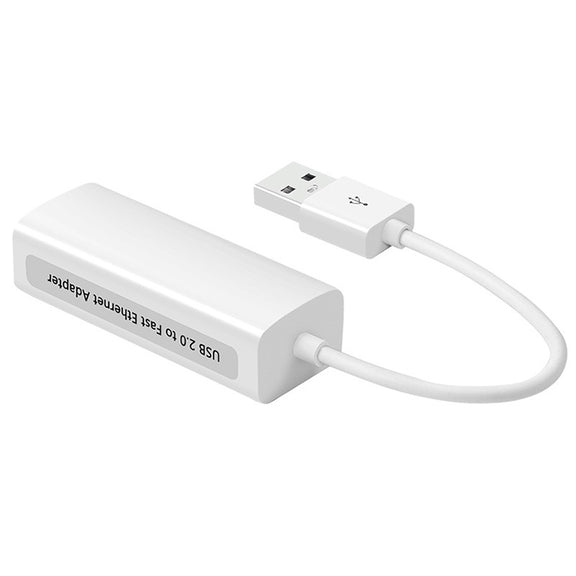 High Speed USB 2.0 Fast Ethernet Adapter(White)