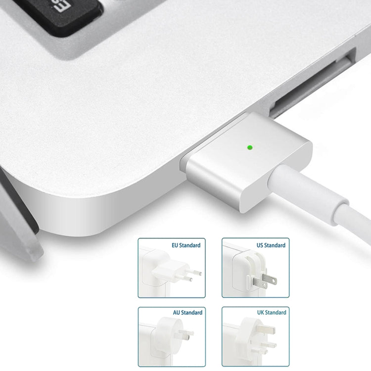 A1424 85W 20V 4.25A 5 Pin MagSafe 2 Power Adapter for MacBook, Cable Length: 1.6m, US Plug(White)
