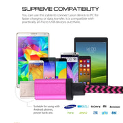 1m Woven Style USB-C / Type-C 3.1 to USB 2.0 Data Sync Charge Cable(Magenta)