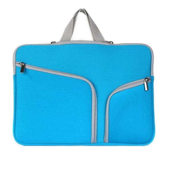 Double Pocket Zip Handbag Laptop Bag for Macbook Air 11.6 inch(Dark Blue)