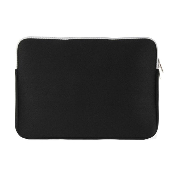 Double Pocket Zip Handbag Laptop Bag for Macbook Pro 15 inch(Black)