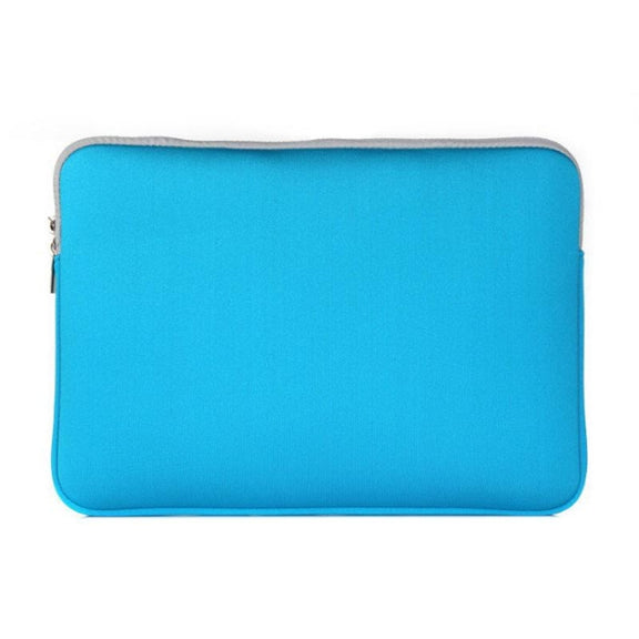 Double Pocket Zip Handbag Laptop Bag for Macbook Pro 15 inch(Dark Blue)