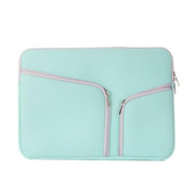 Double Pocket Zip Handbag Laptop Bag for Macbook Pro 15 inch(Green)