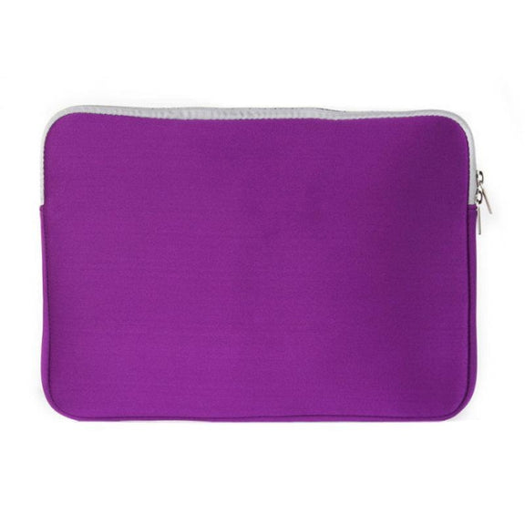 Double Pocket Zip Handbag Laptop Bag for Macbook Pro 15 inch(Purple)
