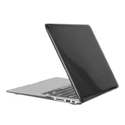 ENKAY for Macbook Air 11.6 inch (US Version) / A1370 / A1465 Hat-Prince 3 in 1 Crystal Hard Shell Plastic Protective Case with Keyboard Guard & Port Dust Plug(Black)