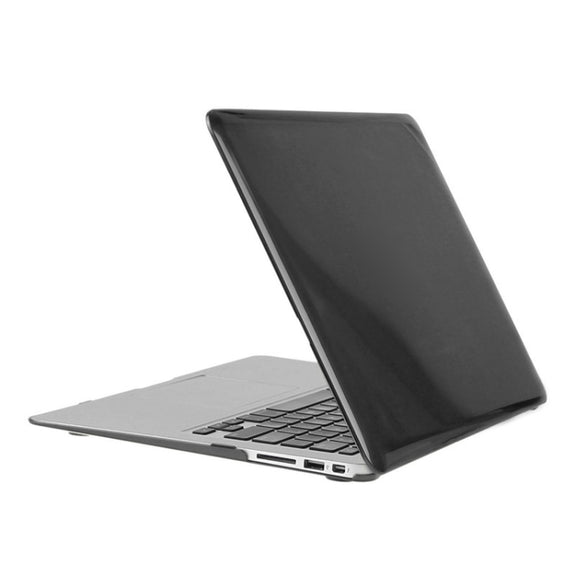 ENKAY for Macbook Air 11.6 inch (US Version) / A1370 / A1465 Hat-Prince 3 in 1 Crystal Hard Shell Plastic Protective Case with Keyboard Guard & Port Dust Plug(Black)