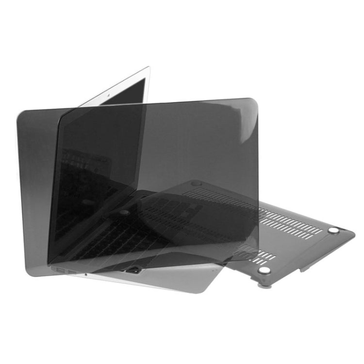 ENKAY for Macbook Air 11.6 inch (US Version) / A1370 / A1465 Hat-Prince 3 in 1 Crystal Hard Shell Plastic Protective Case with Keyboard Guard & Port Dust Plug(Black)