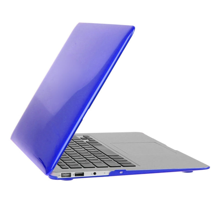 ENKAY for Macbook Air 11.6 inch (US Version) / A1370 / A1465 Hat-Prince 3 in 1 Crystal Hard Shell Plastic Protective Case with Keyboard Guard & Port Dust Plug(Dark Blue)
