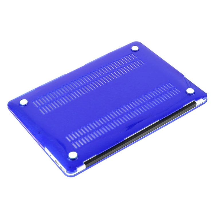 ENKAY for Macbook Air 11.6 inch (US Version) / A1370 / A1465 Hat-Prince 3 in 1 Crystal Hard Shell Plastic Protective Case with Keyboard Guard & Port Dust Plug(Dark Blue)