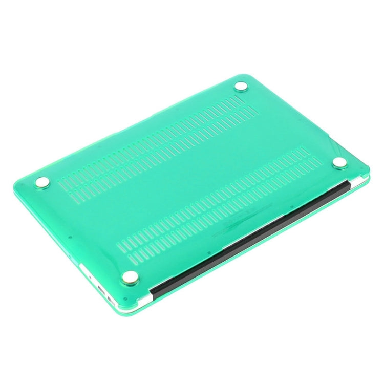 ENKAY for Macbook Air 11.6 inch (US Version) / A1370 / A1465 Hat-Prince 3 in 1 Crystal Hard Shell Plastic Protective Case with Keyboard Guard & Port Dust Plug(Green)