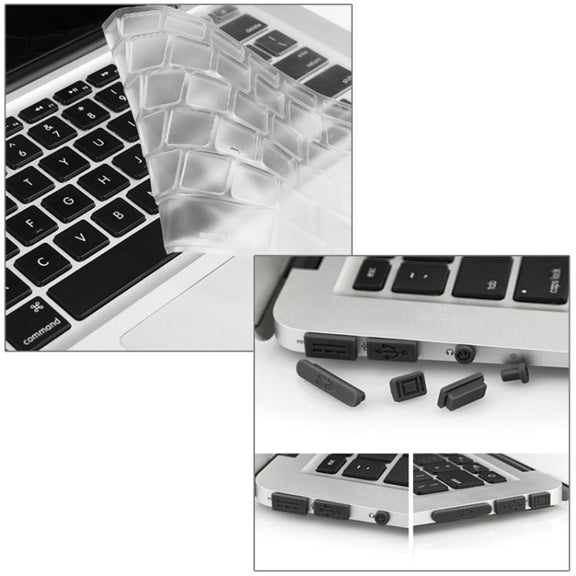 ENKAY for Macbook Air 11.6 inch (US Version) / A1370 / A1465 Hat-Prince 3 in 1 Crystal Hard Shell Plastic Protective Case with Keyboard Guard & Port Dust Plug(Green)