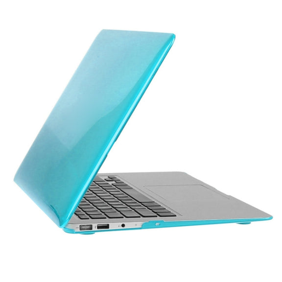 ENKAY for Macbook Air 11.6 inch (US Version) / A1370 / A1465 Hat-Prince 3 in 1 Crystal Hard Shell Plastic Protective Case with Keyboard Guard & Port Dust Plug(Blue)