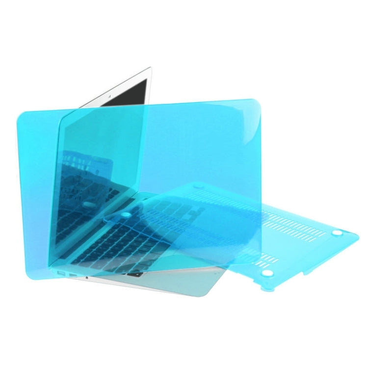 ENKAY for Macbook Air 11.6 inch (US Version) / A1370 / A1465 Hat-Prince 3 in 1 Crystal Hard Shell Plastic Protective Case with Keyboard Guard & Port Dust Plug(Blue)