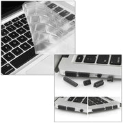 ENKAY for Macbook Air 11.6 inch (US Version) / A1370 / A1465 Hat-Prince 3 in 1 Crystal Hard Shell Plastic Protective Case with Keyboard Guard & Port Dust Plug(Blue)